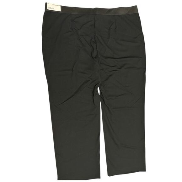 Liz Claiborne 3X Audra Pants Black Wide Straight Leg Mid Rise Comfort Waistband - Picture 3 of 6